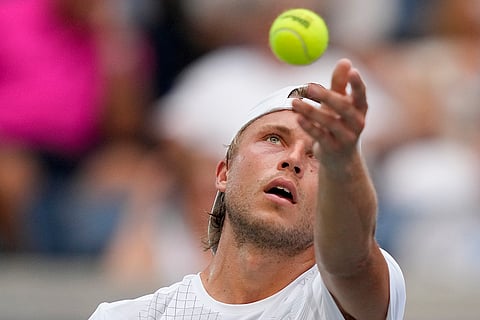 US Open 2024: Alexandre Muller serves to Alexander Zverev during the second round of the U.S. Open